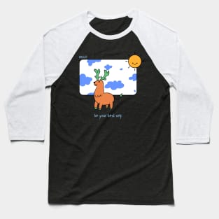 Cute Animal Cartoon Drawing Baseball T-Shirt